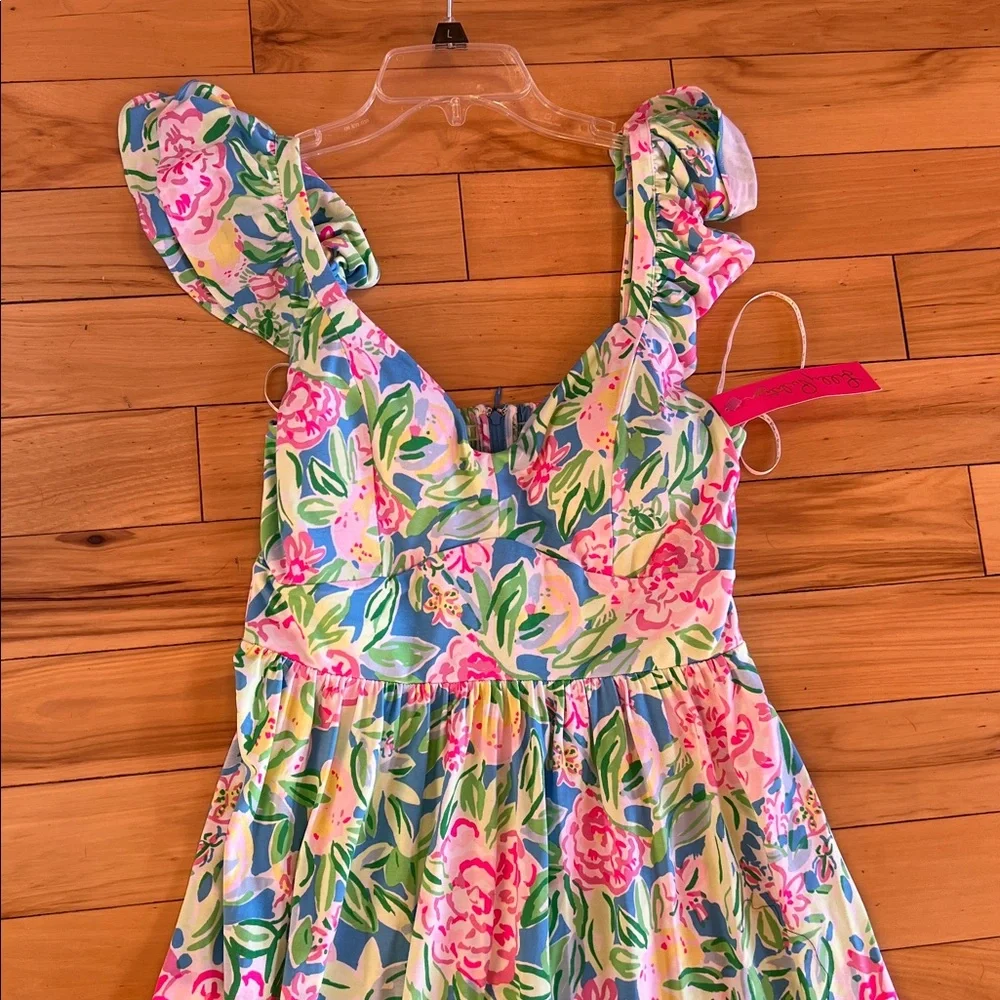 Lilly Pulitzer bayleigh flutter sleeve dress in grove garden - Picture 5 of 11